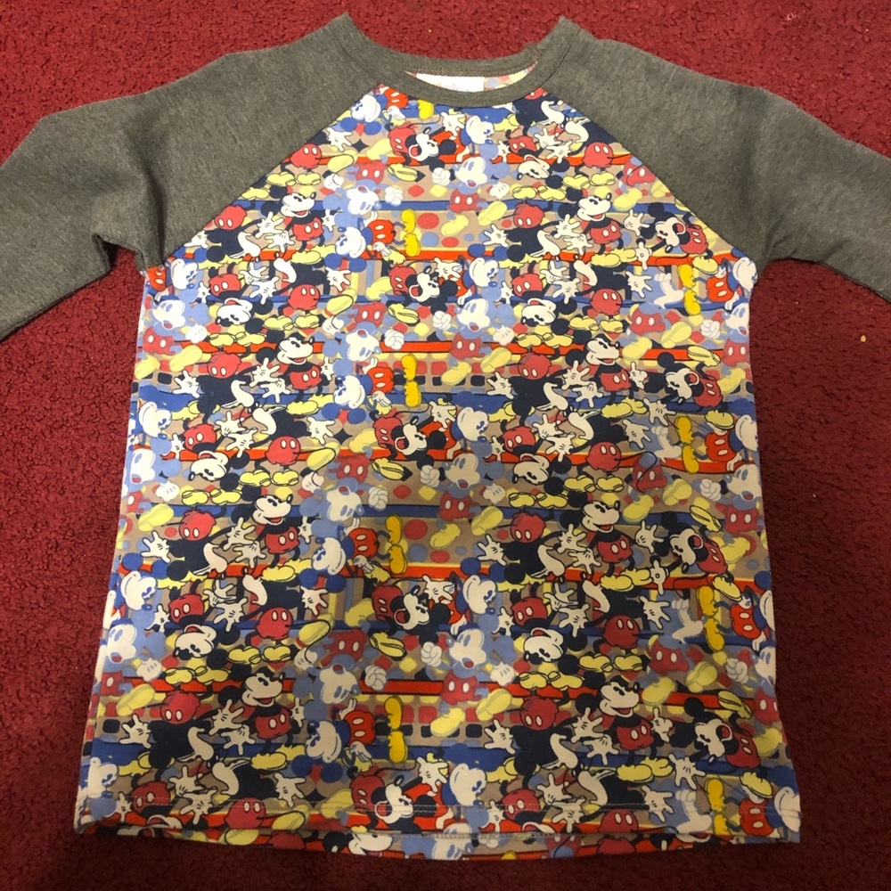 Kids size 4 lularoe Disney Sloan baseball style shirt